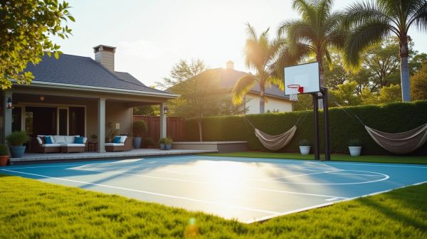 Optimiser son espace avec un terrain de basket extérieur adapté